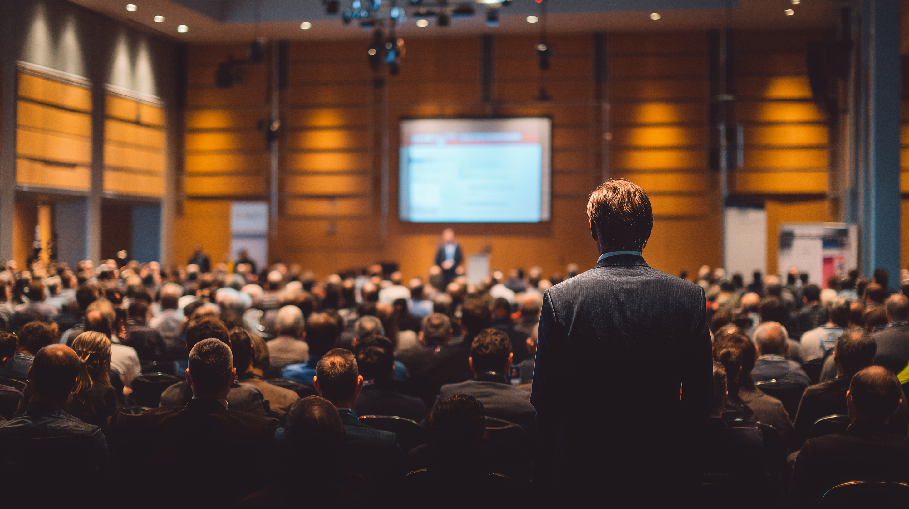 Événement professionnel dans un auditorium - image de fond décorative